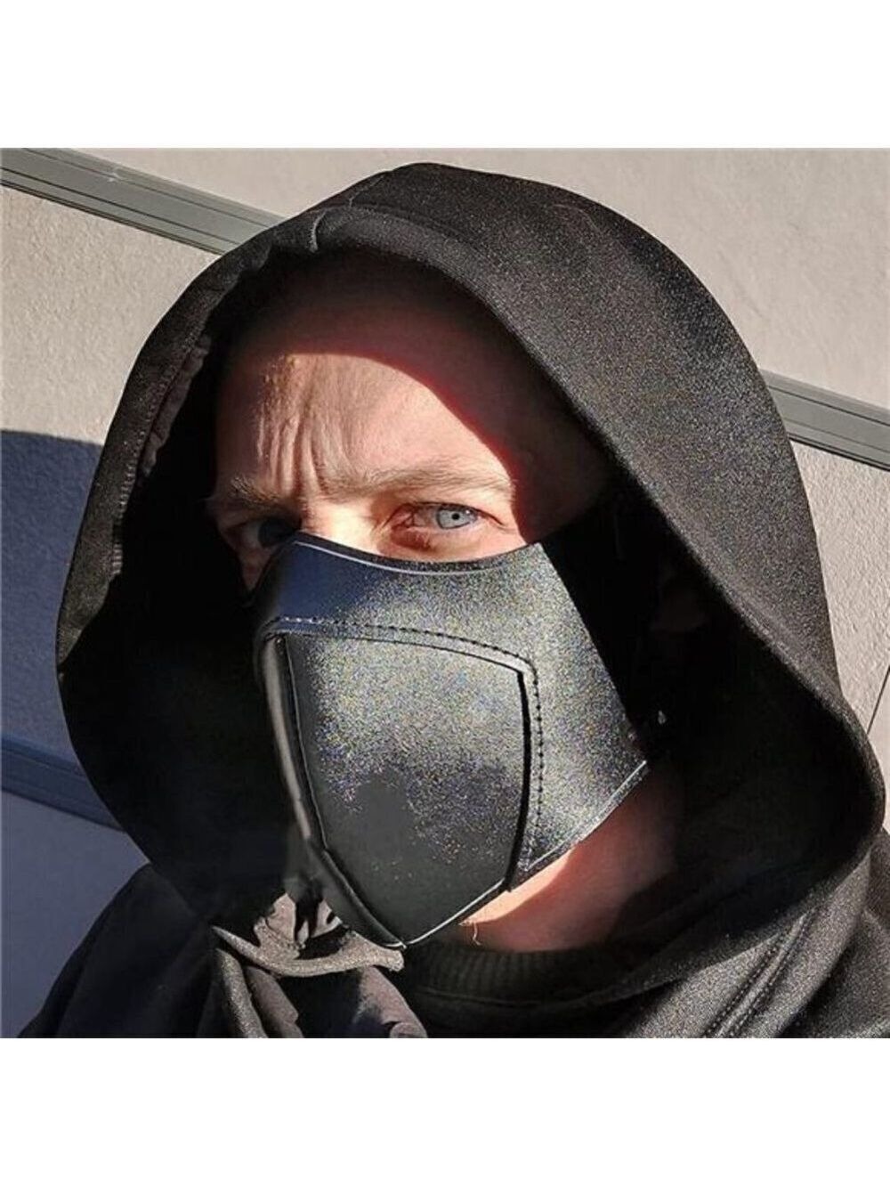 Sexy Steampunk Half-Face Halloween Cosplay PU Leather Mask Adjustable Motorcycle